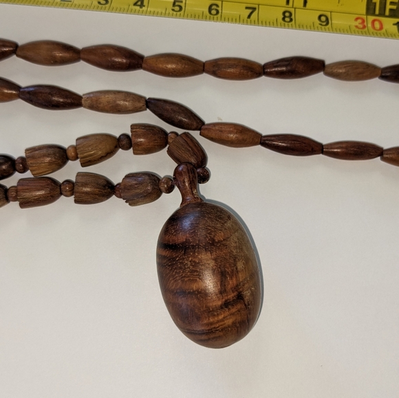 VTG WOOD NECKLACE - Picture 6 of 6